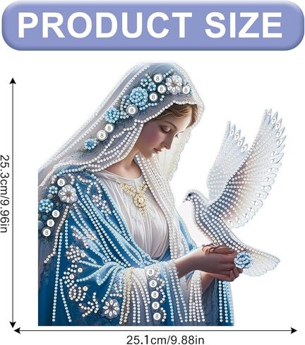 Diamond Art Painting Pendant Kits with Hanging Chain 5D Diamond Art Hanging Kit DIY Diamond Crystal Window Door Hanging Pendant Kit for Adults Gift Wall Home Christmas Decoration 25.2x23.3 cm, Coffee in Kuwait