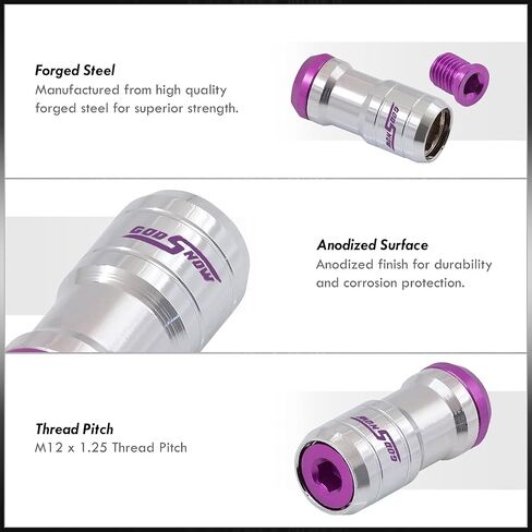 AJP Distributors 20 Piece Universal M12x1.25 Open or Closed End Steel Lug Nuts, 20pc M12 x 1.25MM Lug Nut Set + Locking Adapter Key Socket Wheels Rims JDM VIP Kit Gunmetal Body Red Cap in Saudi Arabia