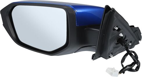 X AUTOHAUX Door Mirror Assembly Left Driver Side for Honda Civic 2016-2020 Power Glass Heated Manual Folding 5 Pins Blue Paint to Match Replace No.76258TBAA21ZA in Saudi Arabia