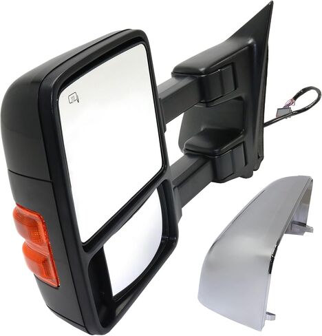 Garage-Pro Driver & Passenger Side Power Heated Towing Mirrors for Ford F-250 F-350 Super Duty 2011-2016 Power Fold With Signal Light & Memory; Without Blind Spot Monitor Auto Extend with 2 Caps in Saudi Arabia