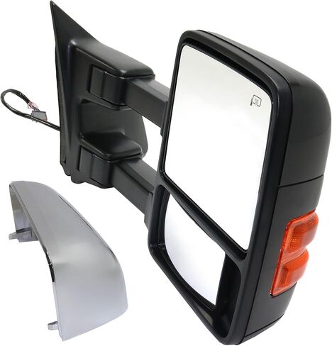 Garage-Pro Driver & Passenger Side Power Heated Towing Mirrors for Ford F-250 F-350 Super Duty 2011-2016 Power Fold With Signal Light & Memory; Without Blind Spot Monitor Auto Extend with 2 Caps in Saudi Arabia
