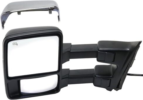 Garage-Pro Driver & Passenger Side Power Heated Towing Mirrors for Ford F-250 F-350 Super Duty 2011-2016 Power Fold With Signal Light & Memory; Without Blind Spot Monitor Auto Extend with 2 Caps in Saudi Arabia