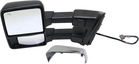 Garage-Pro Driver & Passenger Side Power Heated Towing Mirrors for Ford F-250 F-350 Super Duty 2011-2016 Power Fold With Signal Light & Memory; Without Blind Spot Monitor Auto Extend with 2 Caps in Saudi Arabia