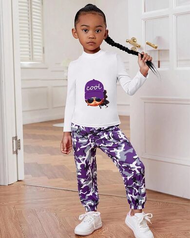 Girls 2 Piece Outfit Sweatsuits Tie Dye Clothes Set Long Sleeve Sweatshirts Sweatpants Athletic Tracksuit 4-13Y in Kuwait