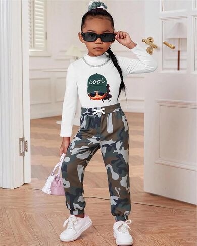 Girls 2 Piece Outfit Sweatsuits Tie Dye Clothes Set Long Sleeve Sweatshirts Sweatpants Athletic Tracksuit 4-13Y in Kuwait