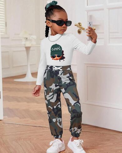 Girls 2 Piece Outfit Sweatsuits Tie Dye Clothes Set Long Sleeve Sweatshirts Sweatpants Athletic Tracksuit 4-13Y in Kuwait