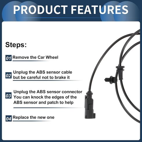 ABS Wheel Speed Sensor Front Left Right ABS Sensor Anti-Lock Braking System Sensor No.DB5Z2C204B for Ford Taurus 2013-2015 in Saudi Arabia