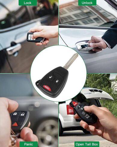 SCITOO Key Fob Keyless Entry 2004-2006 for Chrysler for Pacifica 3.5L, 2004-2007 for Chrysler for Town & Country 3.3L, 2004-2007 for Dodge for Grand Caravan 3.3L M3N5WY72XX (1 PCS) 3 buttons 315Mhz in Saudi Arabia