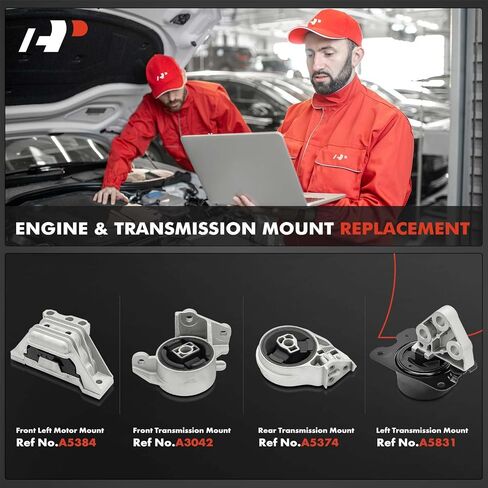 A-Premium 4PCS Engine Motor Mount and Transmission Mount Kit Compatible with Saturn Ion 2003-2004 2.2L, Manual Transmission, Replace# 25973869, 25974058 in Saudi Arabia