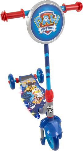 Huffy Paw Patrol Kids Toddler 3-Wheel Scooter – Ideal for Ages 4+ Years Old, Stable Wide Non-Slip Deck, Tilt & Turn Steering, LED Lights, Paw Patrol Graphics in Kuwait