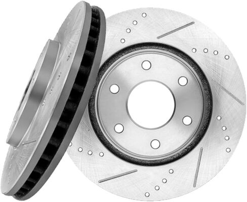 PM Auto Front Drilled Slotted Brake Disc Rotors 320mm For 2004-2006 Nissan Titan LE SE XE in Saudi Arabia