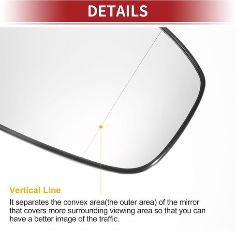 ACROPIX Car Rearview Right Passenger Side Mirror Glass for Infiniti QX50 QX70 2013-2016 with Backing Plate - Pack of 1 in Saudi Arabia