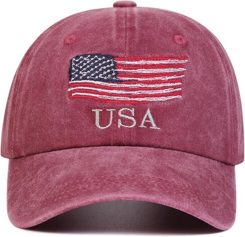 Black USA American Flag Patriotic Hat for Men Women Embroidered Denim Baseball Caps in Saudi Arabia