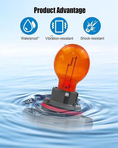 2 قطعة PSY24W مصباح الضباب الأمامي DC12V 24 واط، استبدال مصابيح وقوف السيارات DRL لإشارة الانعطاف الأمامي، أصفر/كهرماني 3000K-4000K in Saudi Arabia