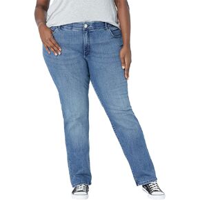 Lee Women's Plus Size Ultra Lux Comfort with Flex Motion Straight Leg Jean Evolve 22W Petite