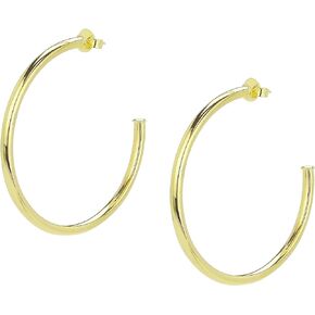 Everybody's Favorite Large 2.5 Inch Hoop Earrings in Polished Gold Plated