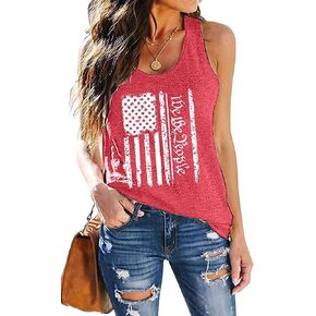 KIMSOONG American Flag Tank Top for Women We The People Graphic Tee 4th of July Patriotic Shirt Memorial Day Gift Shirt