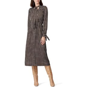 Sweet Baby Jamie Rent The Runway Pre-Loved Geo Print Tie Neck Dress