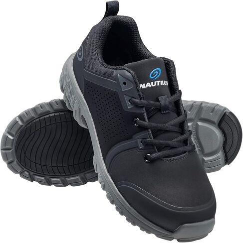 حذاء عمل رياضي Nautilus Zephyr للرجال من FSI: مقاوم للزيوت والانزلاق، غطاء آمن لأصابع القدم من سبائك الألومنيوم، ثابت، N1312- أسود، مقاس 9.5 متوسط in Kuwait