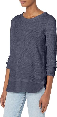 NIC+ZOE Women's Waffle Vital Crew Neck Sweater in Saudi Arabia