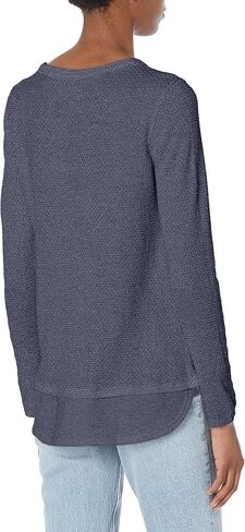 NIC+ZOE Women's Waffle Vital Crew Neck Sweater in Saudi Arabia