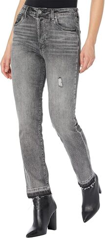 KUT from the Kloth Rosa High-Rise Straight Legs w/Hidden Button in Unforgettable in Saudi Arabia