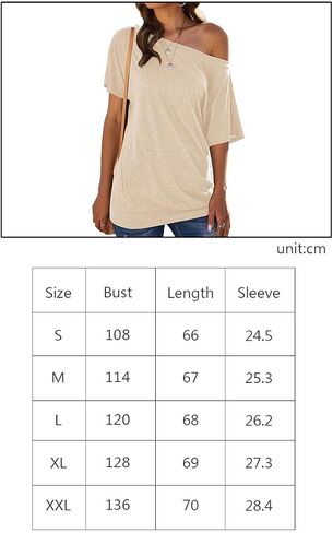 Women's Off The Shoulder T Shirts Summer Short Sleeve Blouse Tops with Pockets in Saudi Arabia