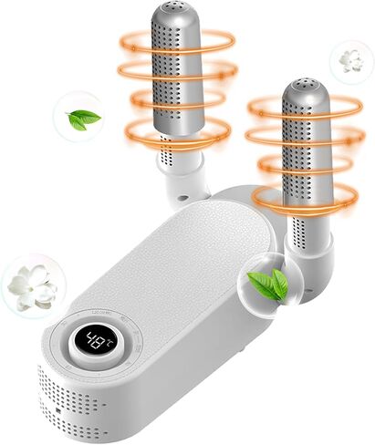 Erdiegle Boot Dryer for Work Boots, Shoe Dryer with Heat Blower, Glove Dryer & Boot Warmer - 90° Adjustable Dry Rack - Telescopic Bendable Dry Ports - Intelligent Timer in Kuwait