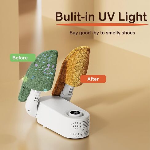 Erdiegle Boot Dryer for Work Boots, Shoe Dryer with Heat Blower, Glove Dryer & Boot Warmer - 90° Adjustable Dry Rack - Telescopic Bendable Dry Ports - Intelligent Timer in Kuwait