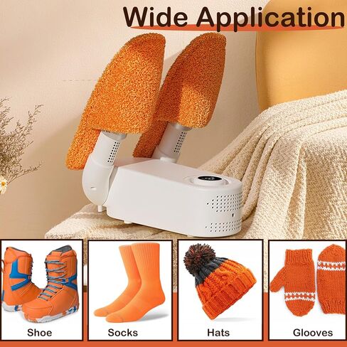 Erdiegle Boot Dryer for Work Boots, Shoe Dryer with Heat Blower, Glove Dryer & Boot Warmer - 90° Adjustable Dry Rack - Telescopic Bendable Dry Ports - Intelligent Timer in Kuwait