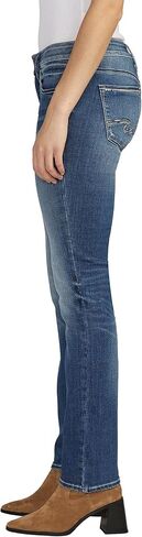 Silver Jeans Co. Women's Suki Mid Rise Curvy Fit Straight Leg Jeans, Med Wash EAE358, 27W x 33L in Saudi Arabia