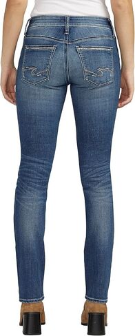 Silver Jeans Co. Women's Suki Mid Rise Curvy Fit Straight Leg Jeans, Med Wash EAE358, 27W x 33L in Saudi Arabia