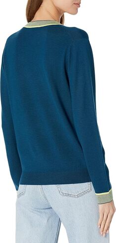 PS by Paul Smith Womens Knitted Sweater V Neck, Indigo, Medium in Saudi Arabia
