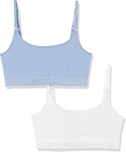 HUGO Women's 2-Pack Tonal Logo Cotton Stretch Bralettes in Kuwait