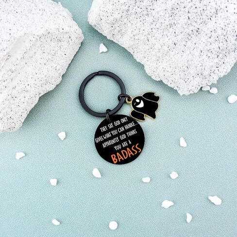 Get Well Gifts For Women Men Funny Keychain Cancer After Surgery Gifts Humor Encouragement Gift Feel Better For Sick Friends Female Men Condolences Gift For Loss Keyring Necklace in Saudi Arabia