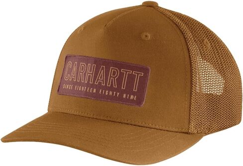 Carhartt mens Rugged Flex Canvas Mesh-back 1889 Patch Cap Baseball Cap in Saudi Arabia