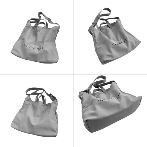 Canvas Tote Bag for Women Hobo Large Capacity Fashion Crossbody Bag Shoulder Bag for Office School Shopping Travel in Saudi Arabia