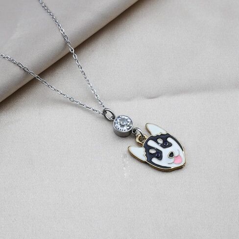 أقراط هاسكي مع جوهرة الميلاد مجوهرات هاسكي ساحرة أقراط قلادة على شكل حيوان هدية هاسكي مضحكة للنساء والفتيات عاشقات الهاسكي in Kuwait