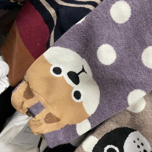 5 أزواج من الجوارب القابلة للتمدد على شكل حيوانات لطيفة على شكل قطة من KLCM للنساء، جوارب دائرية ممتعة ومبتكرة للفتيات، هدية عيد الميلاد للكلاب والثعلب والبومة والباندا in Kuwait