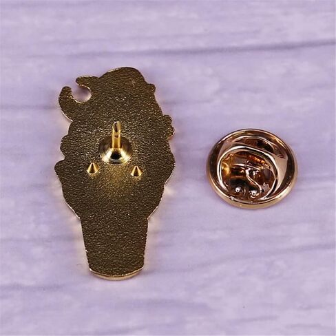 دبوس بروش على شكل ايس كريم لطيف لطيف على شكل ايس كريم، دبوس بروش لطية صدر السترة وشنطة الظهر والملابس والقبعات والجاكيت، هدية مجوهرات للنساء والاطفال، مصنوع من خليط معدني من الستيل بدون احجار كريمة in Kuwait