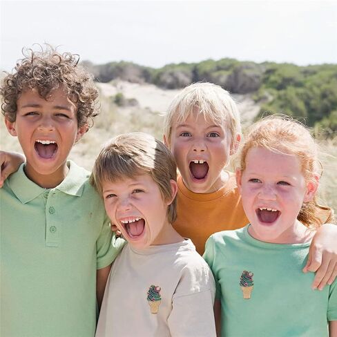 دبوس بروش على شكل ايس كريم لطيف لطيف على شكل ايس كريم، دبوس بروش لطية صدر السترة وشنطة الظهر والملابس والقبعات والجاكيت، هدية مجوهرات للنساء والاطفال، مصنوع من خليط معدني من الستيل بدون احجار كريمة in Kuwait