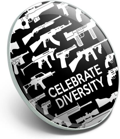 GRAPHICS & MORE Guns Weapons Rifles Celebrate Diversity Second 2nd Amendment Metal 1.1" Tie Tack Hat Lapel Pin Pinback, 1.1 Inches, Metal in Saudi Arabia
