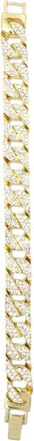 Charles Raymond Mens Silver Big Rocks with Roman Numerals Fully Iced Out Colorful Dial Watch w/Bling'ed Out Cuban Shiny Silver Bracelet - ST10327 RN Cuban in Kuwait
