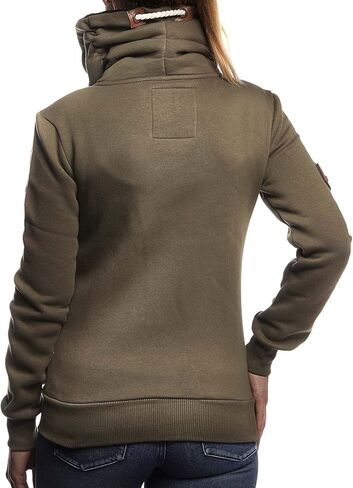 سترة Leif Nelson النسائية بغطاء للرأس مقاس كبير بسحاب كامل سترة بلوفر بأكمام طويلة كاجوال LN10260 in Kuwait