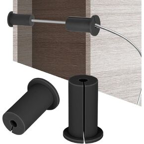 2pcs Cable Feed Through Bushings for Starlink for 1" Wall Hole, Ethernet Cable Wall Grommet for Cables Wall Grommet for Starlink Cable Routers and Ethernet Adapters (Black)