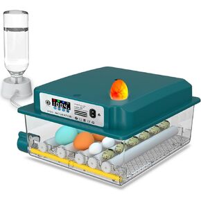 Hethya Egg Incubator, Egg Incubator with Automatic Egg Turning and Automatic Water Addition, Incubator for Chicken Eggs, 12-16 Eggs Incubator with Egg Candler, for Duck Eggs Quail Eggs