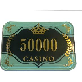 Acrylic Denominated Rectangular Poker Chips Plaques Jetons - 5 Pieces (1,000,000 Purple) in Saudi Arabia