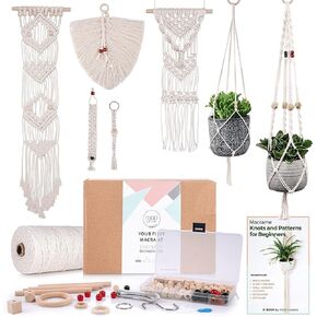 MIGO Creates Macrame Kits for Adults Beginners with 126 Macrame Supplies and 7 Projects E-Book: DIY Macrame Kit with 165 Yards Macrame Cord and Craft Supplies & Materials to Start Macrame!