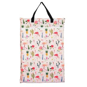 Large Hanging Wet/Dry Cloth Diaper Pail Bag for Reusable Diapers or Laundry (Bear)