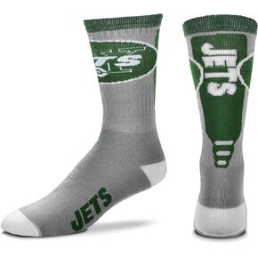 FBF - NFL Adult Team Logo Cool Gray Jump Key Crew Dress Socks أحذية للرجال والنساء ملابس يوم اللعبة - مقاس كبير 10-13 in Kuwait